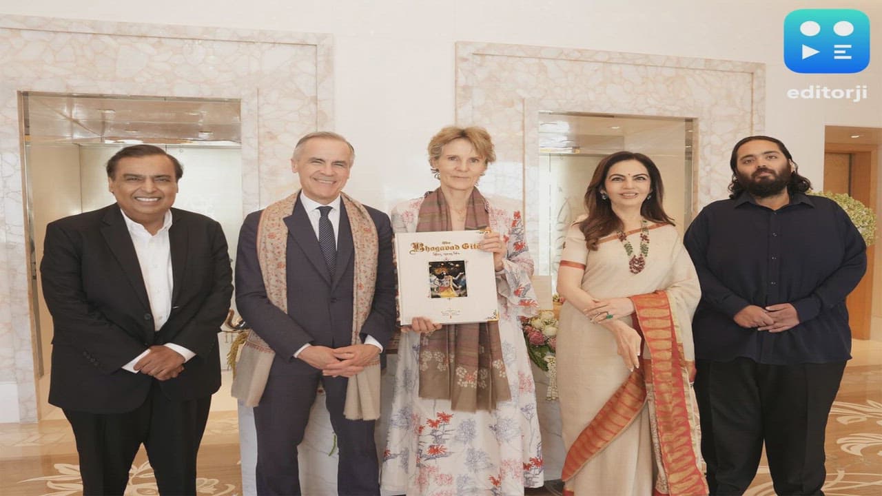 Ambani family hosts Canadian PM Mark Carney at their home in Mumbai