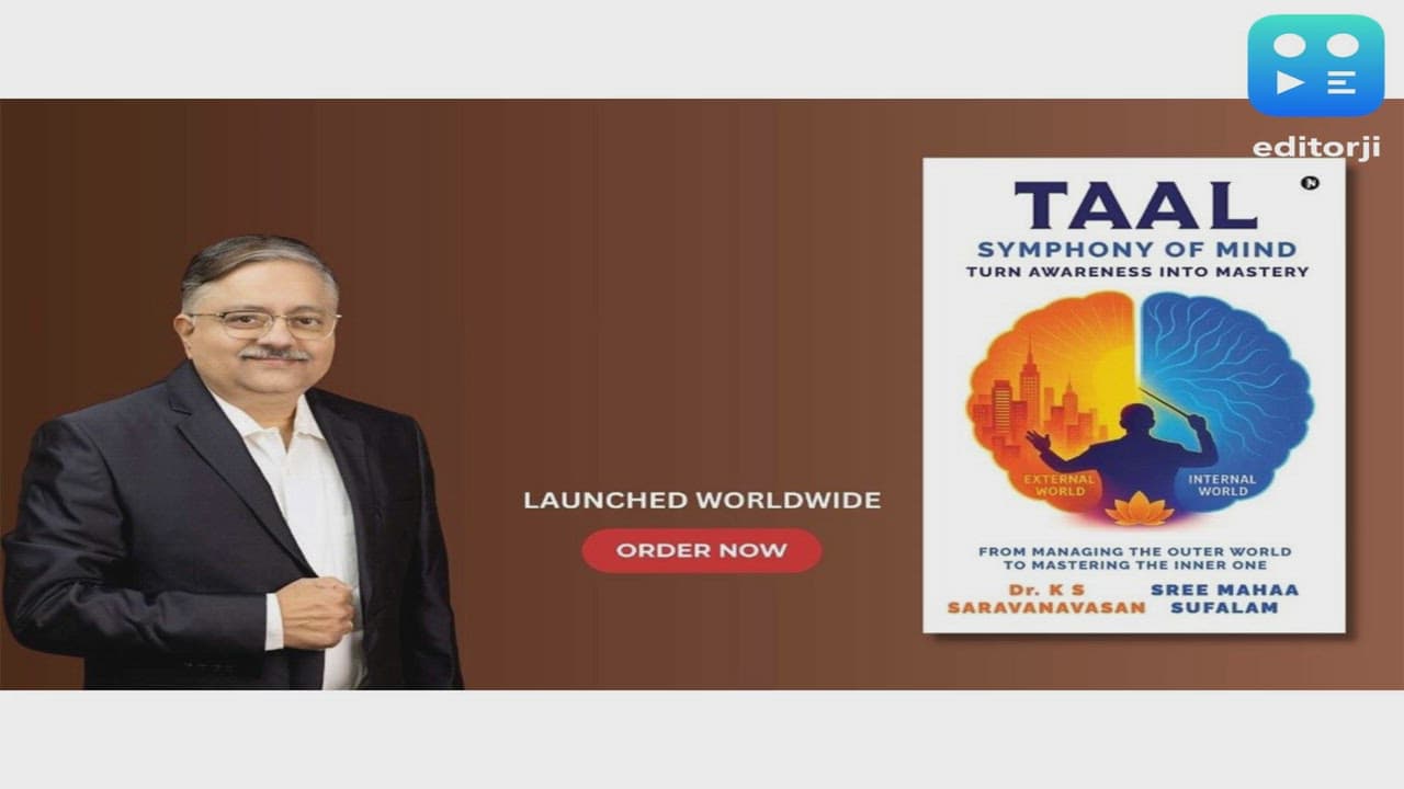 Dr. K. S. Saravanavasan announces the release of his latest book, TAAL - Symphony of Mind: Turn Awareness Into Mastery