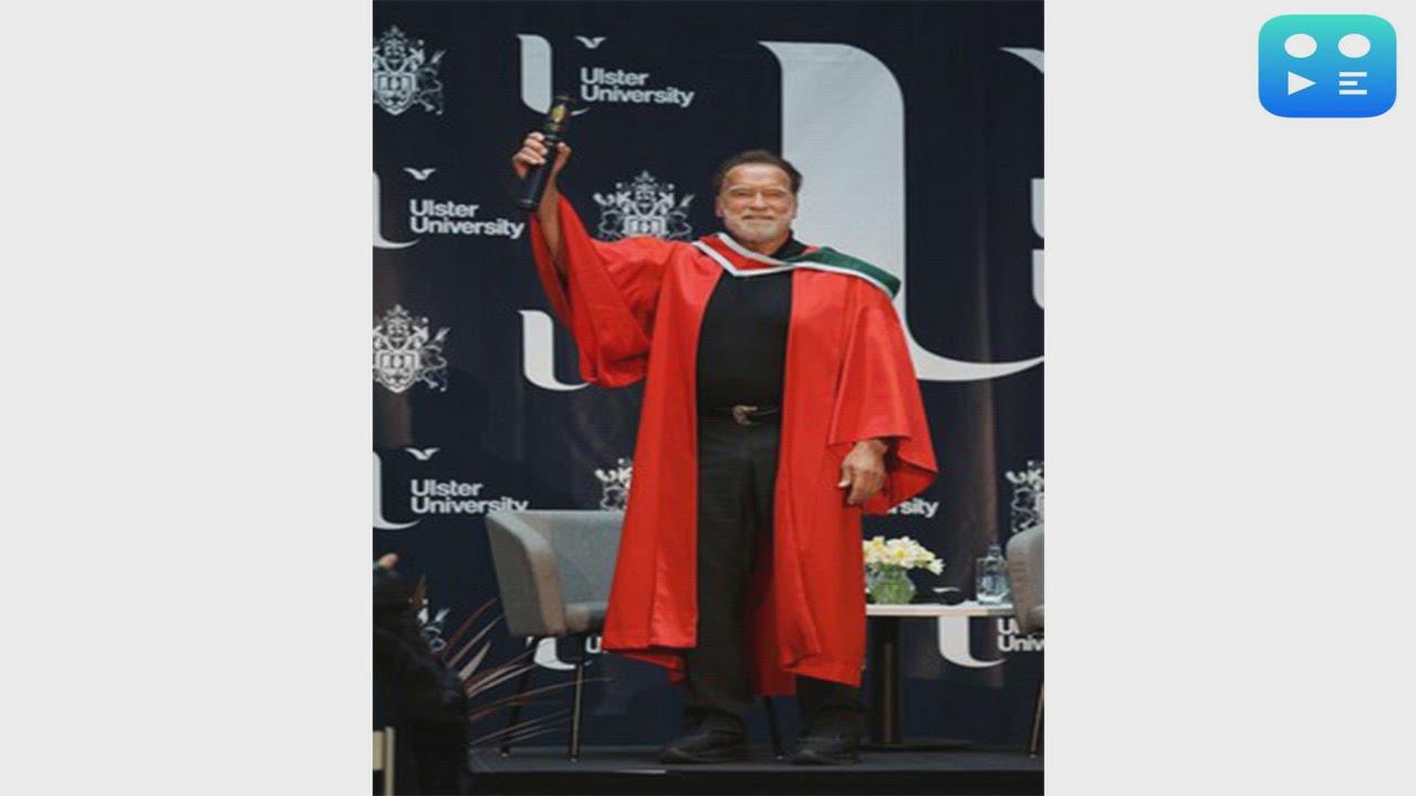 Arnold Schwarzenegger receives Honorary Doctorate from Ulster University
