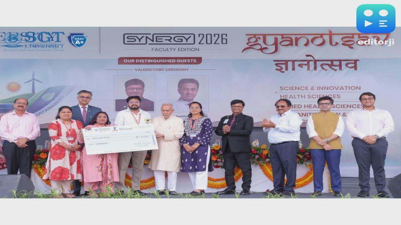 Synergy-Gyanotsav 2026' India's First Faculty Tech Fest at SGT University Concludes with 148 Projects of Vision, Innovation and Academic Excellence