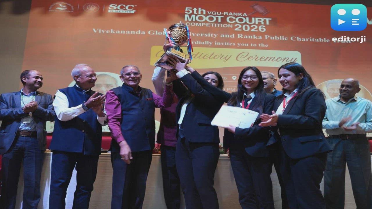 5th VGU Ranka Moot Court Competition 2026 Concludes at Vivekananda Global University, Jaipur, Dogra Law College, Jammu Wins Among 64 Teams