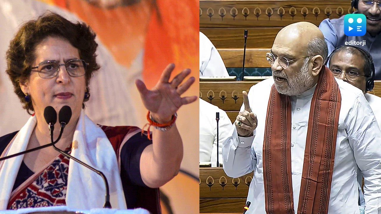If Chankaya was alive, he would've been startled by your political shrewdness: Priyanka to Amit Shah
