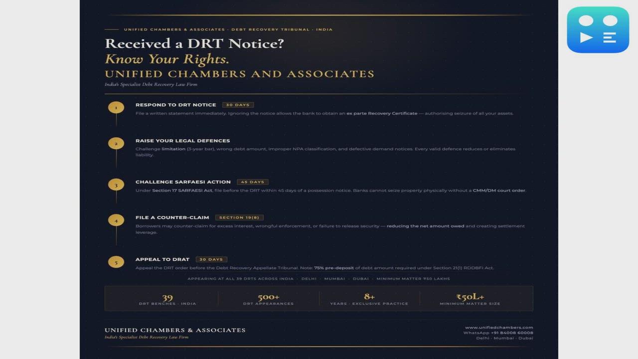 Received a DRT Notice? Know Your Legal Rights and Defences Under India's Debt Recovery Law