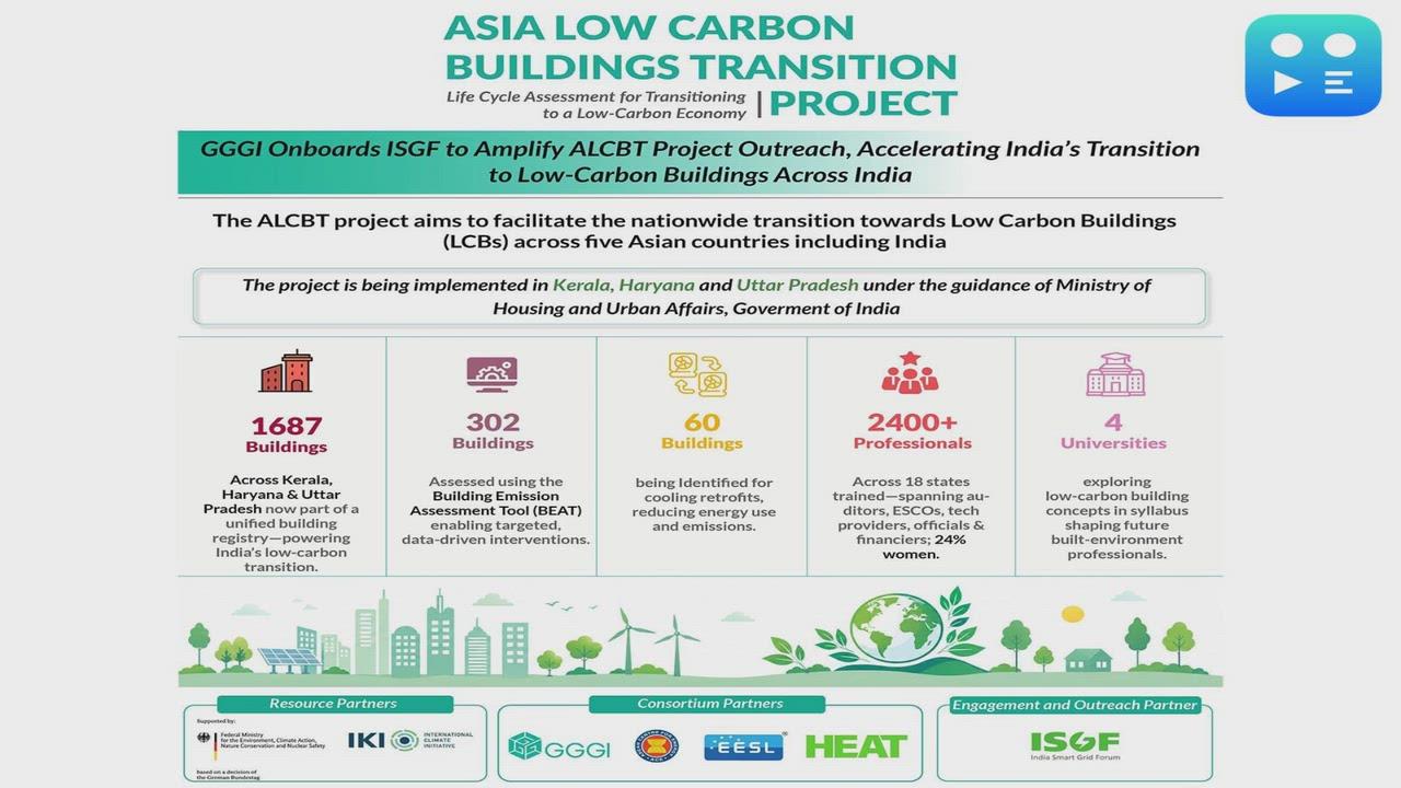 GGGI Onboards ISGF to Amplify ALCBT (Asia Low Carbon Buildings Transition) Project Outreach, Accelerating India's Transition to Low-Carbon Buildings 