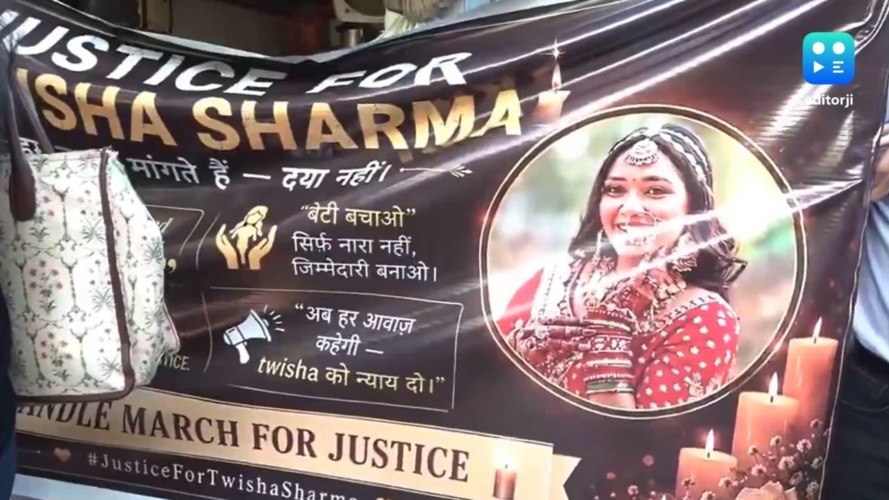 Friends, relatives protest at Jantar Mantra seeking CBI probe into Twisha Sharma’s death