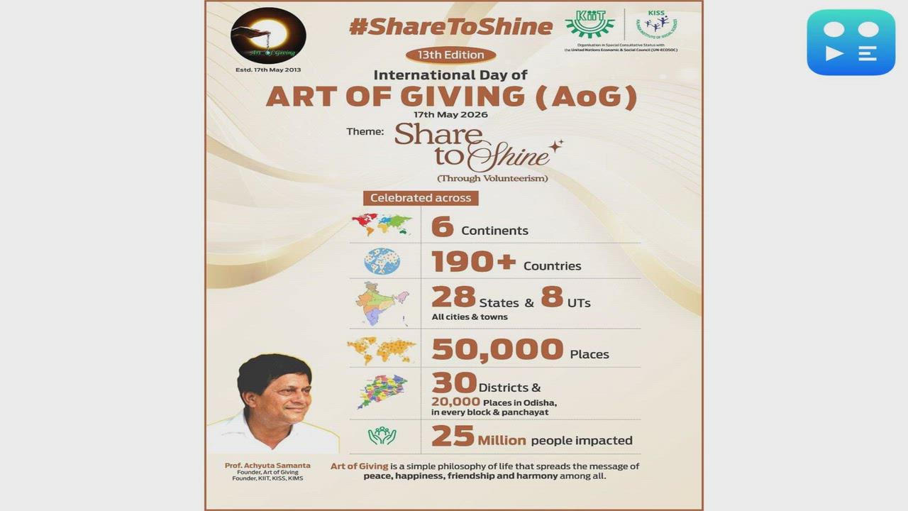 13th International Art of Giving Day Celebrated in 190 Countries