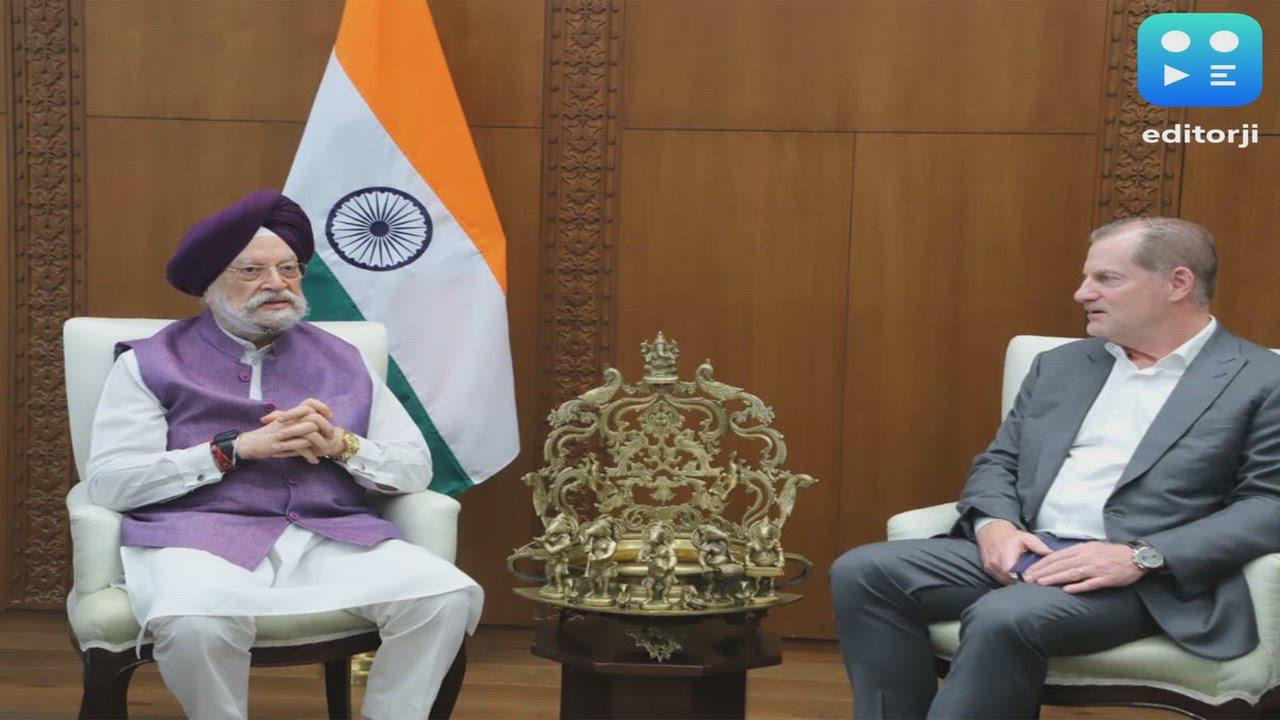 Minister Hardeep Puri discusses ramping up hydrocarbon exploration, energy transition pathways with Kearney Global MD