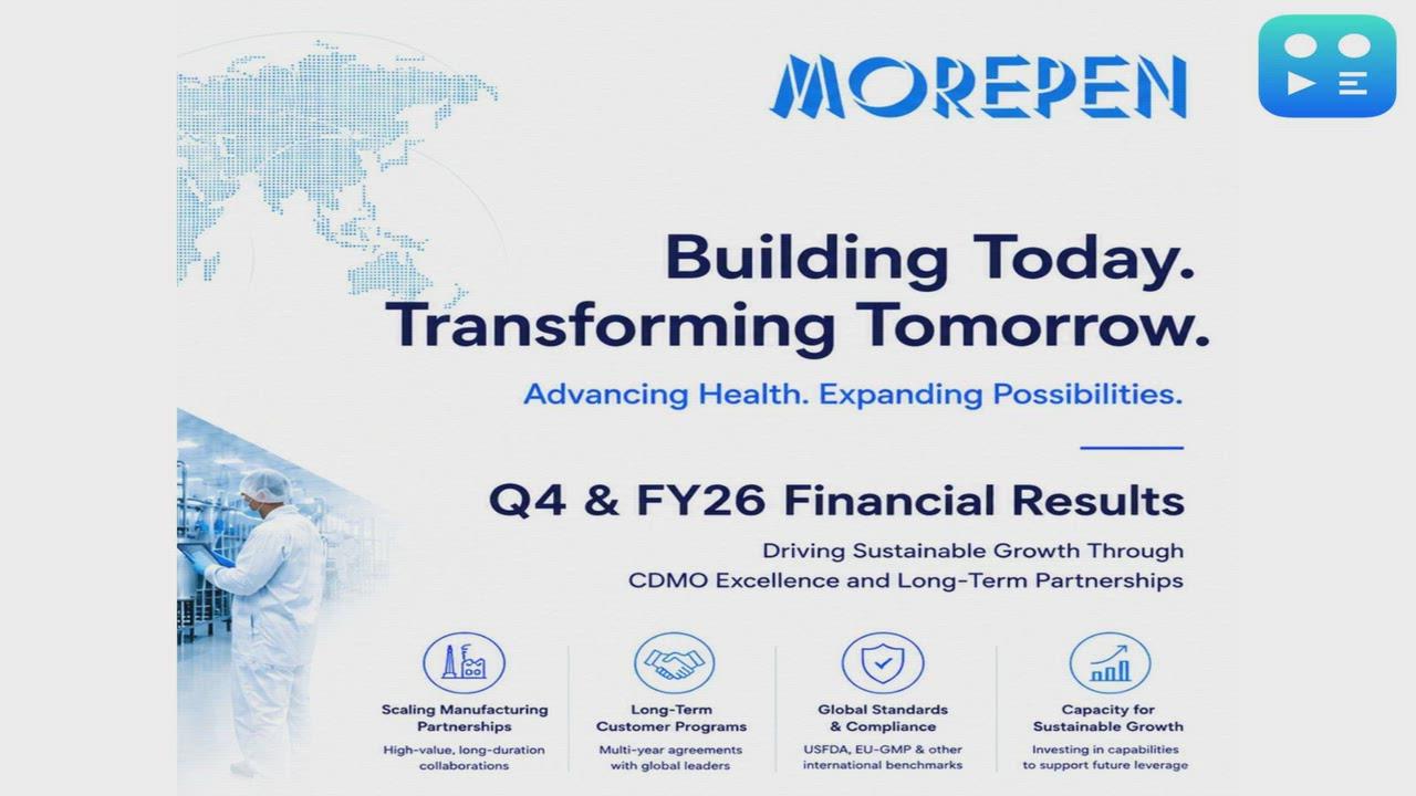 Morepen Labs Q4 Net Profit Rises 69 percent; CDMO Program Moves into Commercial Execution; Board Proposes a Dividend of 10 percent for FY 2025-26