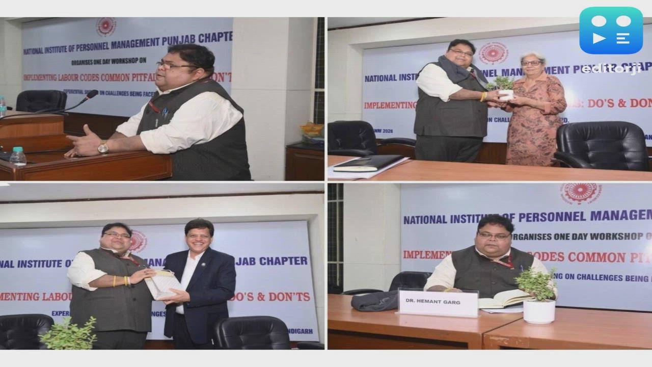 Dr. Hemant Garg Delivers Keynote Address on Labour Codes and Social Security Reforms at NIPM Workshop