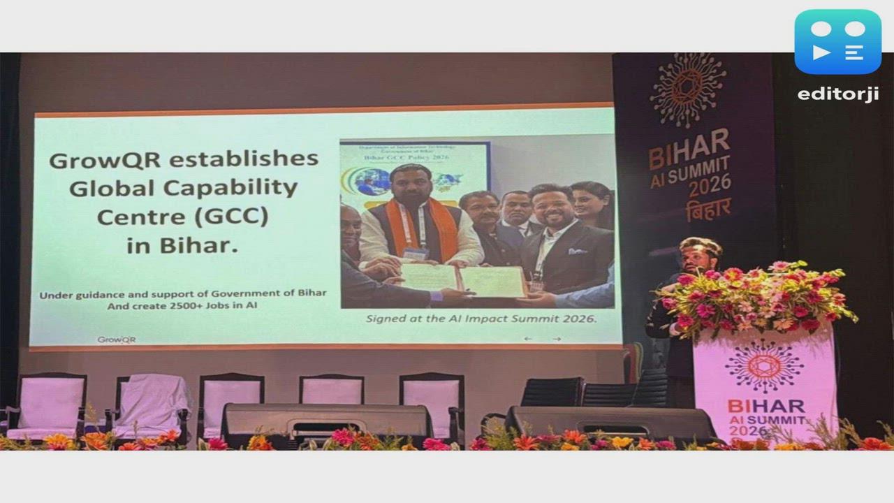 GrowQR Founder Bibin Babu Delivers Keynote at Bihar AI Summit 2026, Announces Global Capability Centre for Bihar
