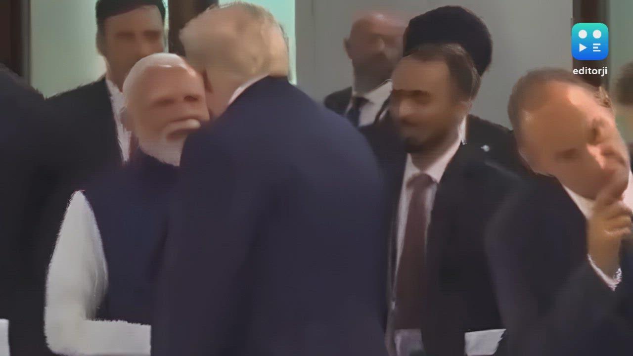 G7 summit: PM Modi holds brief conversation with US President Trump