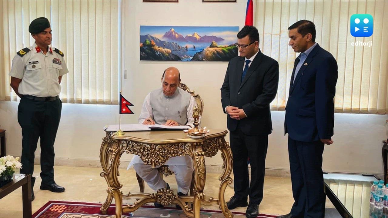 Rajnath Singh Visits Nepal Embassy, Assures Support Amid Flood Crisis