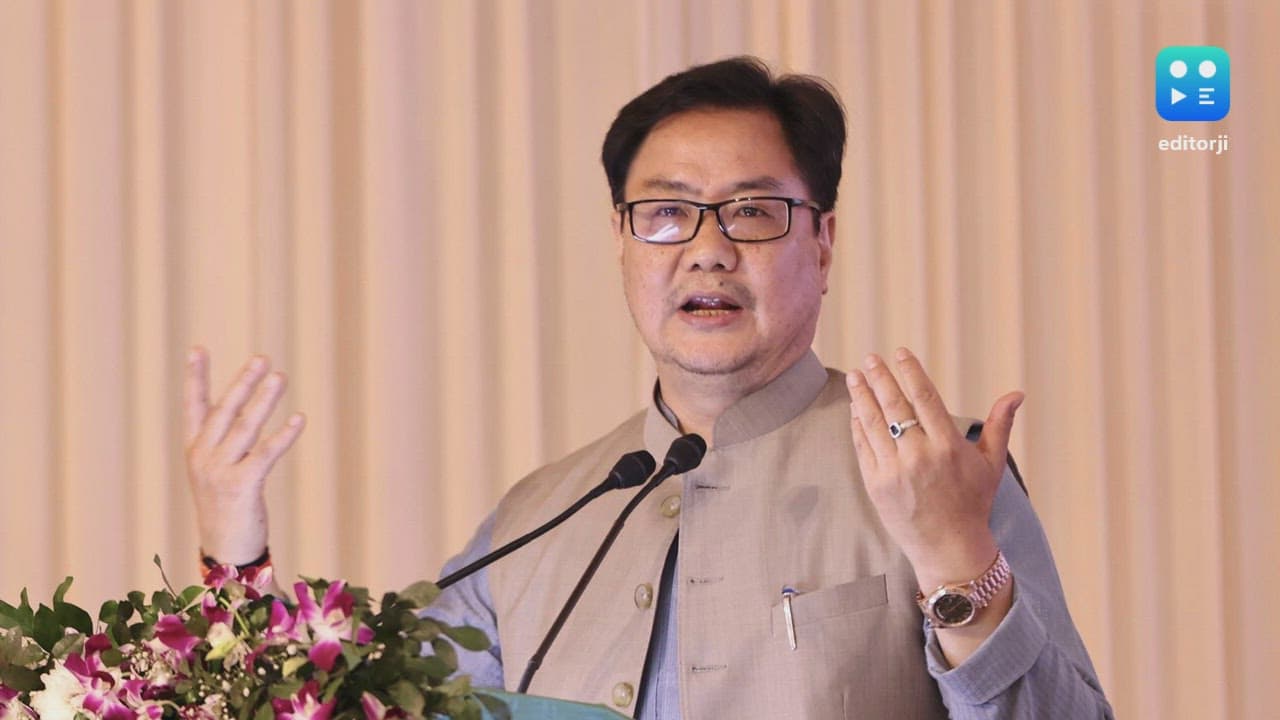 Kiren Rijiju targets Rahul Gandhi, Congress over ECI protest, calls it 'daily drama'