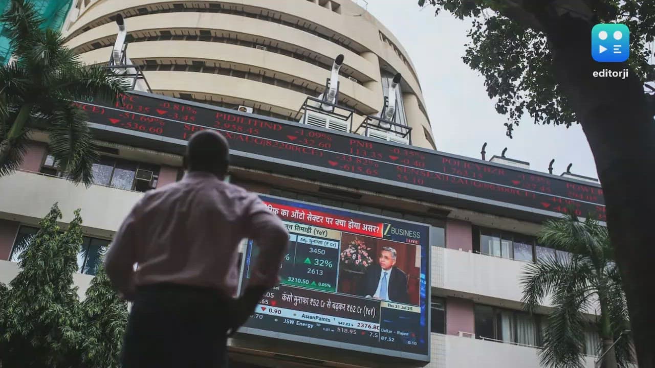 Sensex Falls 252 Points, Nifty Slips as Crude Oil Tops $106