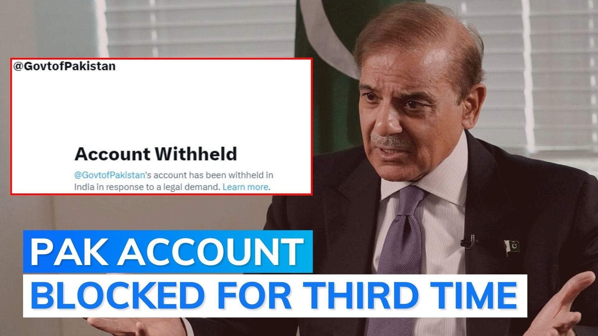 Pakistan government's Twitter account withheld in India