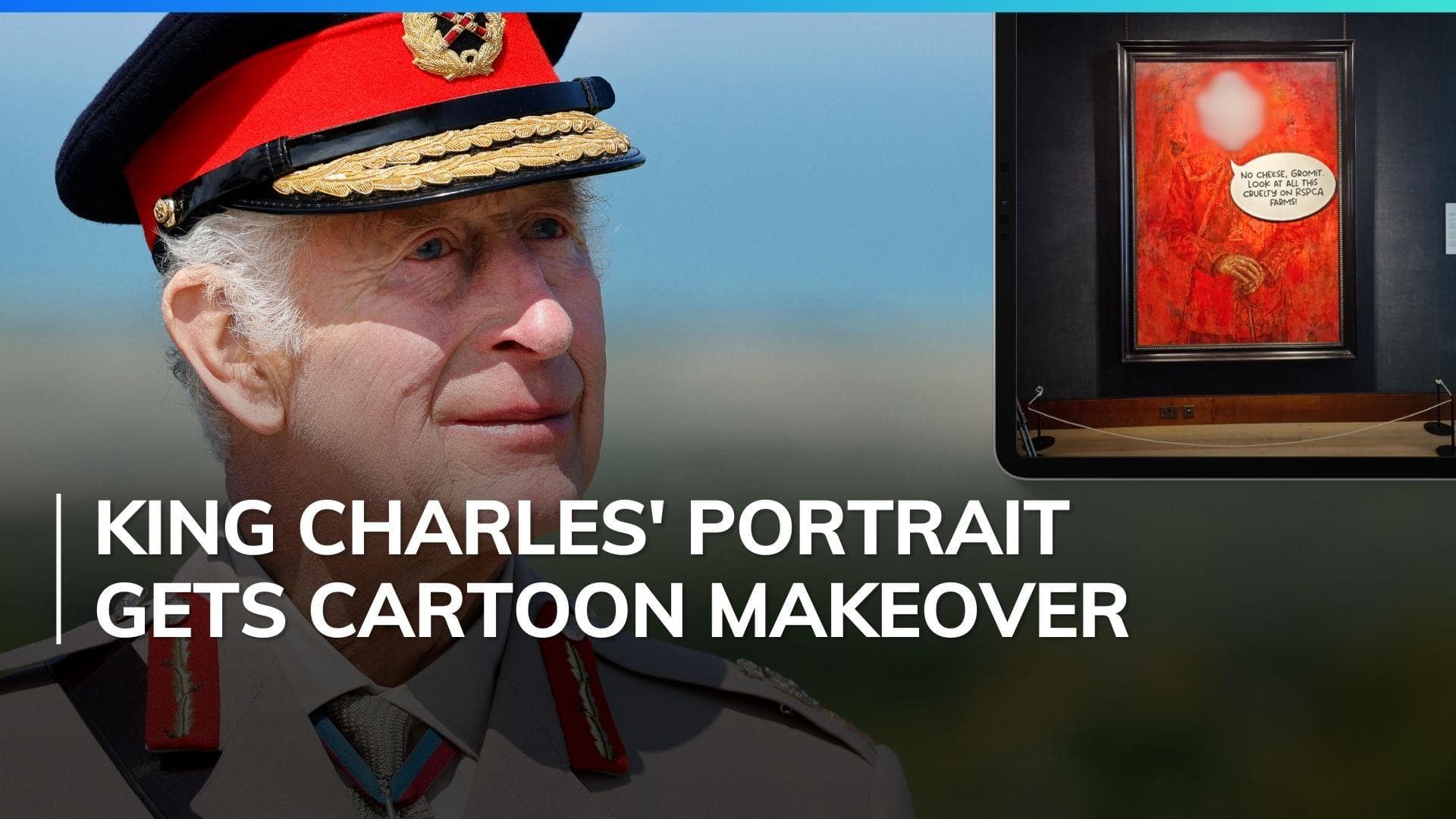 King Charles' portrait in London vandalised by animal rights protesters