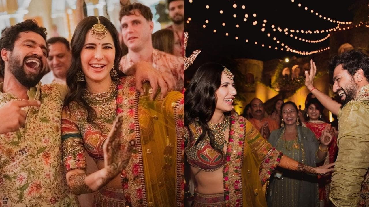 Vicky Kaushal और Katrina Kaif की मेहंदी की रस्म में हुआ जबरदस्त धमाल, ढोल की थाप पर जमकर नाचे दोनों