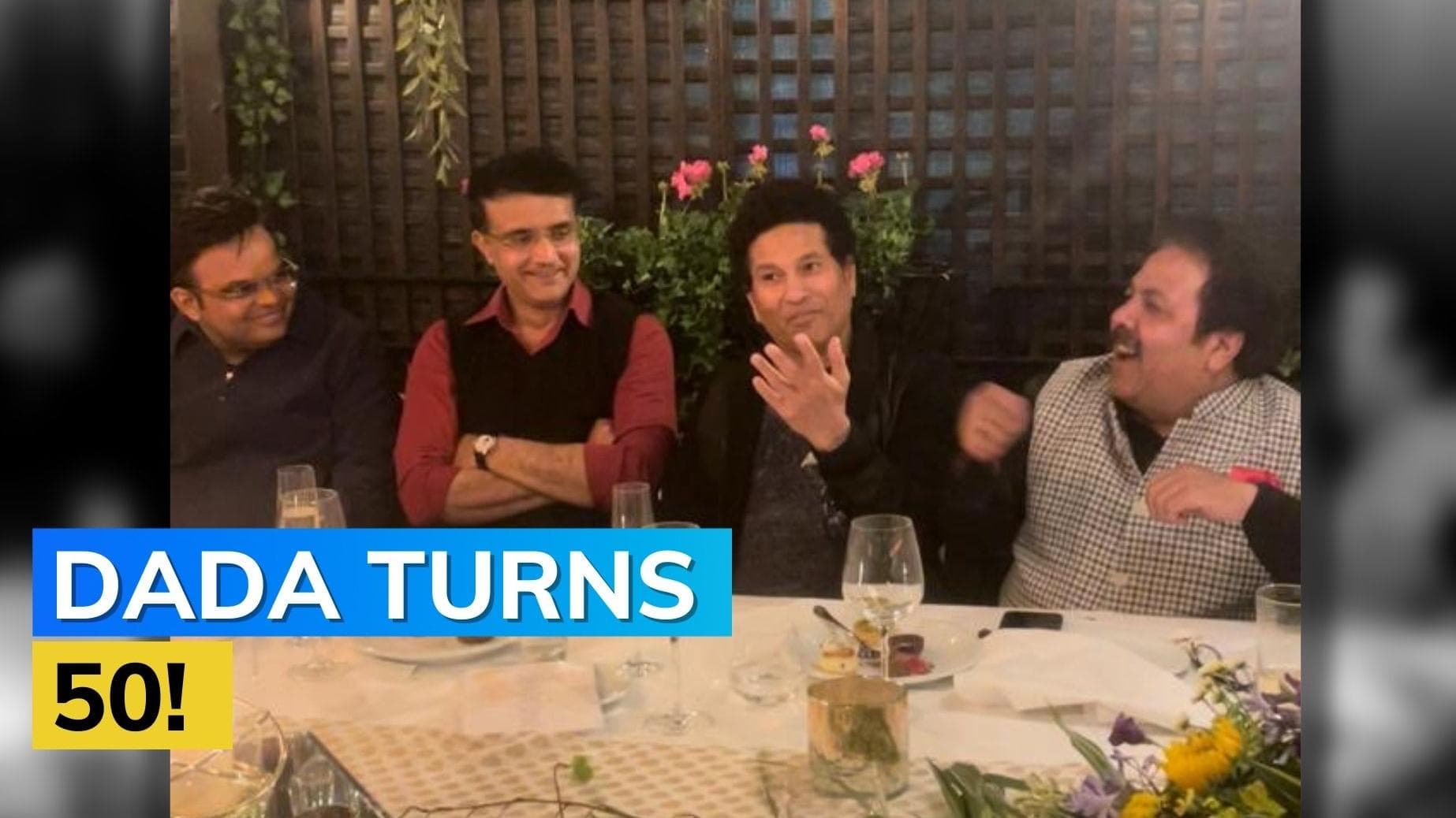Sourav Ganguly celebrates his 50th birthday with Sachin Tendulkar