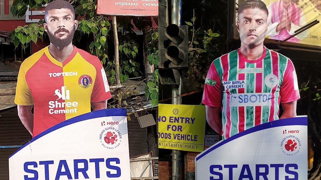 ISL 2021: মোড়ে মোড়ে কাট-আউট, আইএসএলের বোধনের আগে সেজে উঠছে শহর