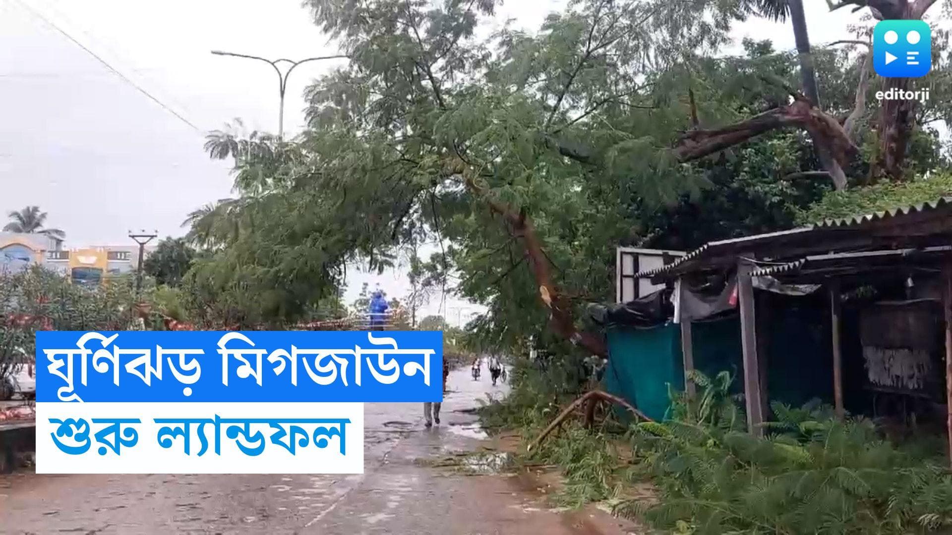 Cyclone Michaung: ল্যান্ডফল শুরু করল ঘূর্ণিঝড় মিগজাউন, ঝোড়ো হাওয়ার সঙ্গে চলছে প্রবল বৃষ্টি 