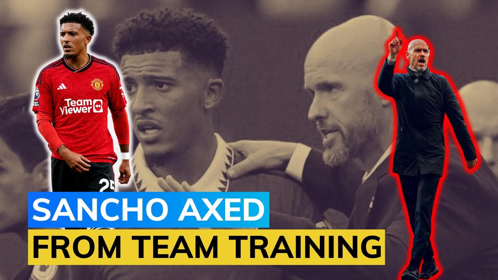 Jadon Sancho to train separately from Manchester United first team after stand off with Erik Ten Hag