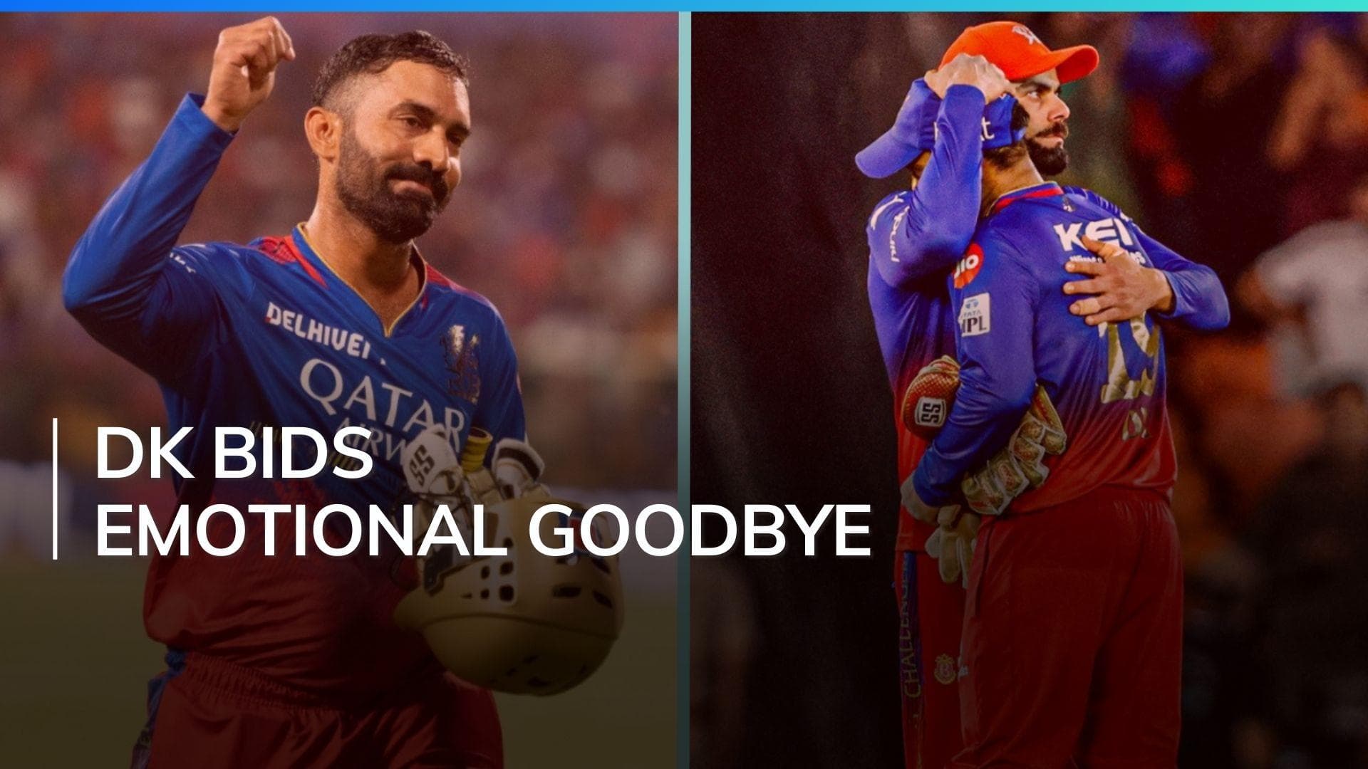 Watch: Emotional Dinesh Karthik gets 'guard of honour' as the RCB wicketkeeper hints IPL retirement