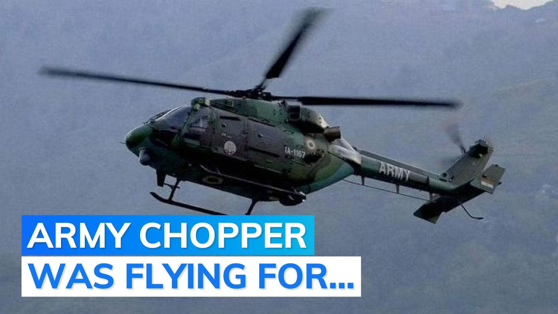 Army helicopter crashes in Arunachal Pradesh: search on for Cheetah's pilots