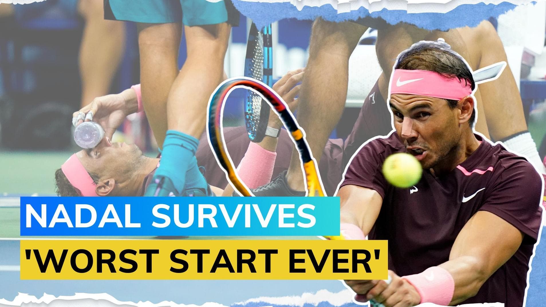 US Open: Rafael Nadal overcomes bloody nose, shaky start to beat Fabio Fognini in 2nd round