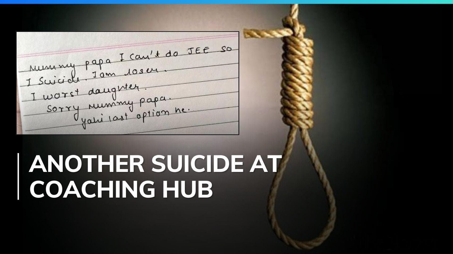'Can’t do JEE': Kota girl writes note to parents, dies by suicide