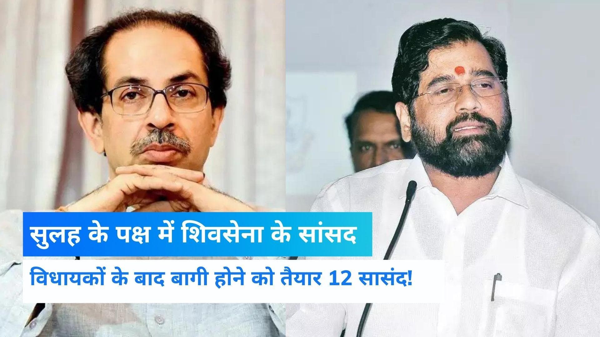 Shiv sena patch up: ठाकरे और शिंदे में होगी सलाह, BJP नेता का दावा- 12 सांसद पाला बदलने को तैयार