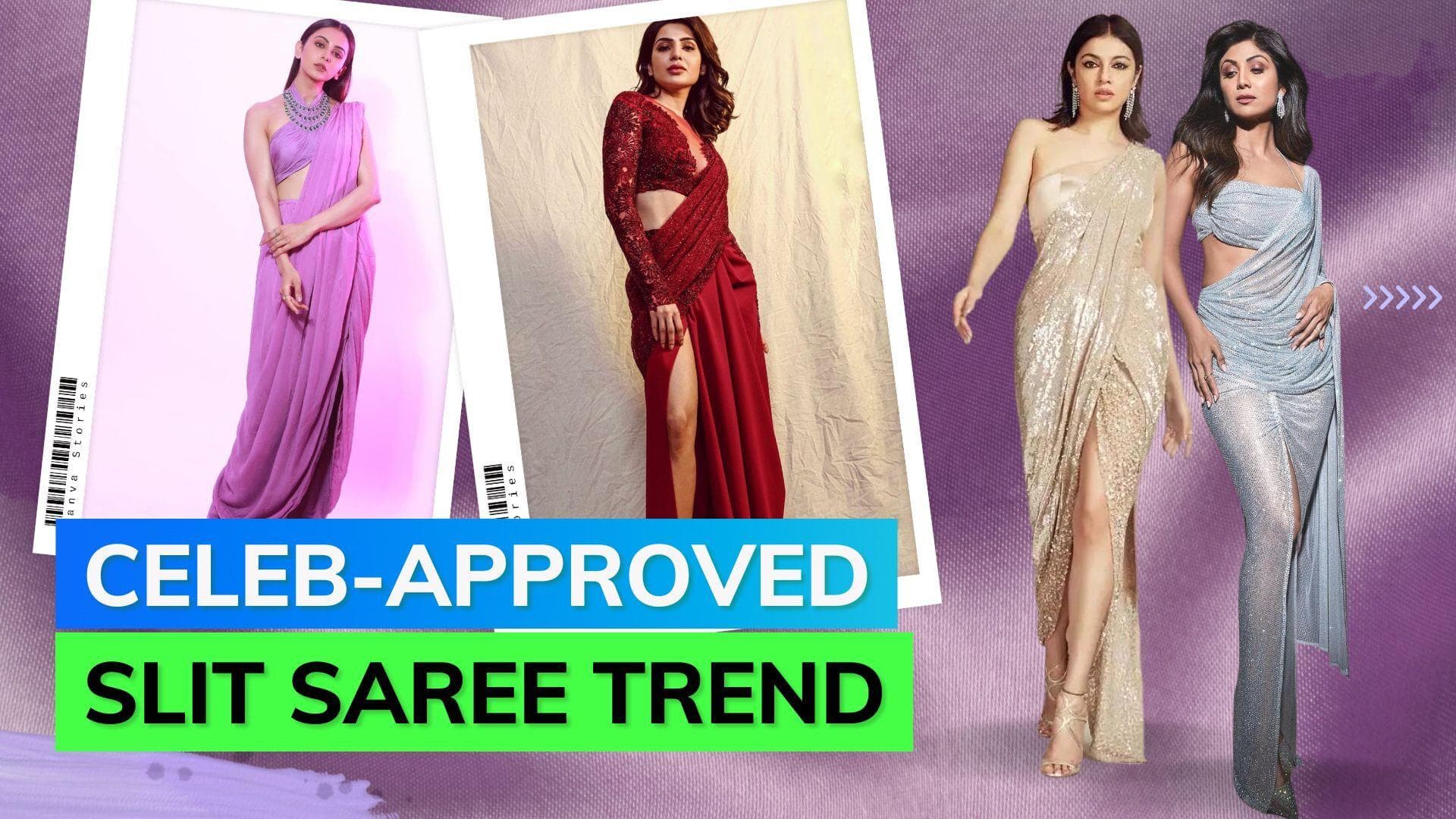From Shilpa Shetty Kundra to Samantha Ruth Prabhu; slit sarees are having a major moment