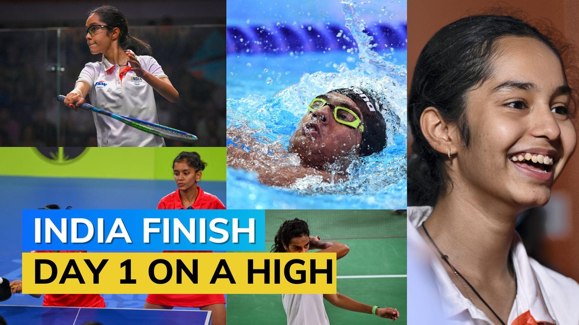 CWG Day 1: Overnight Round-up - 14-year-old Anahat stars, Srihari Nataraj in final, victory in Lawn Bowls