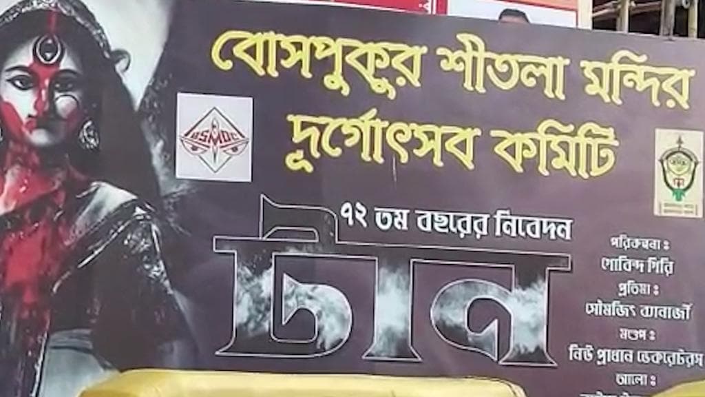 Bosepukur Theme Puja: থিমের নাম 'টান', কলকে দিয়ে মন্ডপ বানিয়ে তাক লাগাল বোসপুকুর