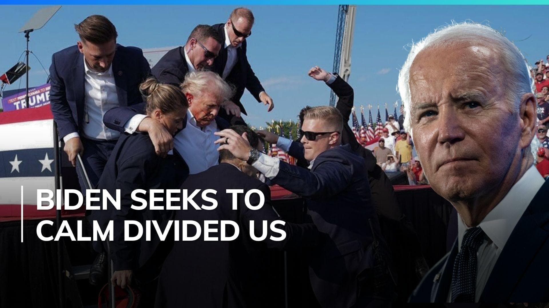 'Cool it down,' Biden tells nation after Trump assassination bid