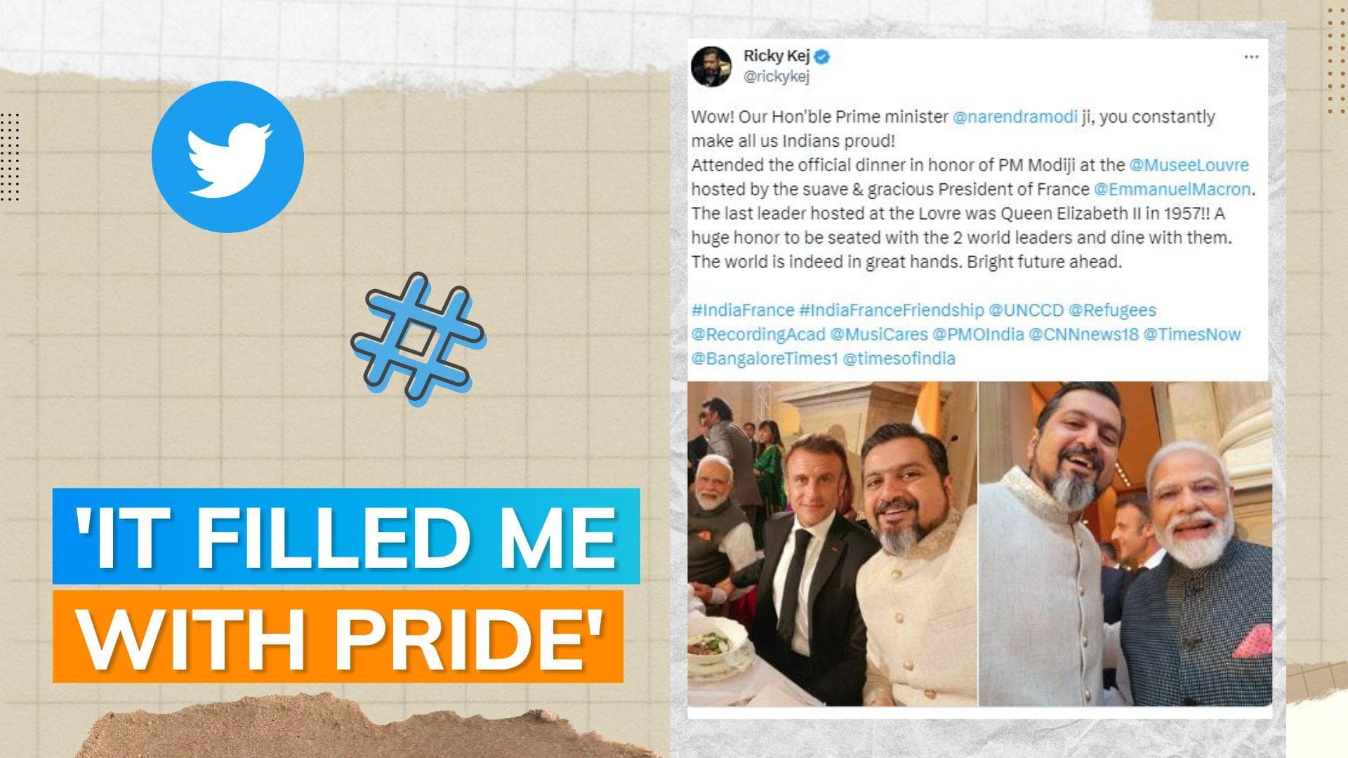 Ricky Kej spends two hours with PM Modi and President Macron at Louvre; shares his experience