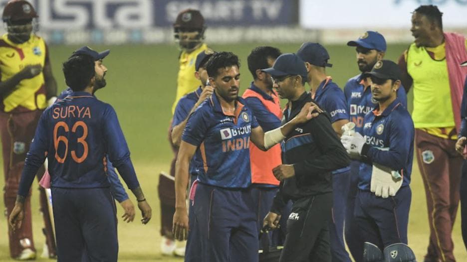 IND VS WI 3rd T20I: Deepak Chahar suffers hamstring injury, might miss Sri Lanka series