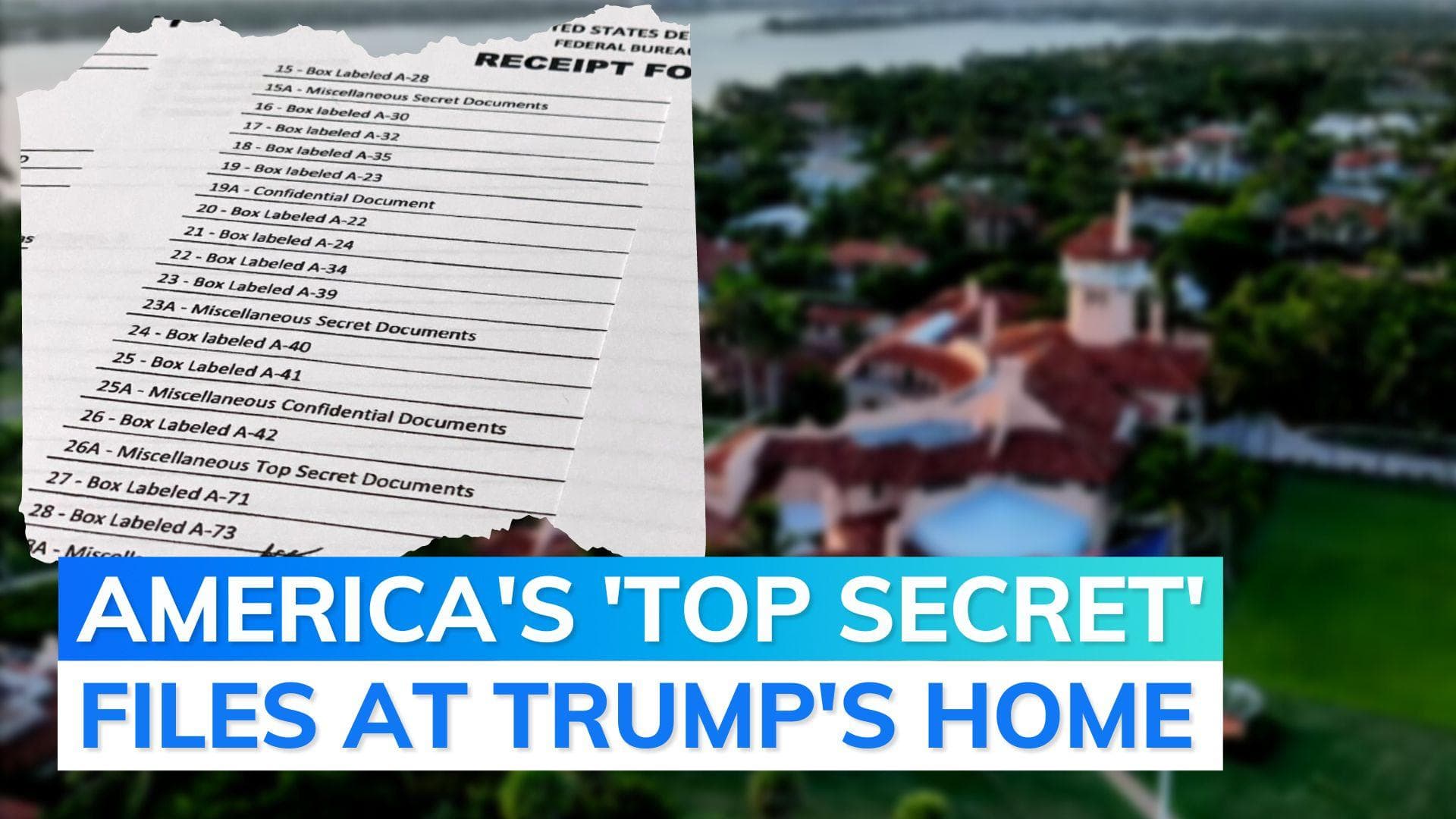 FBI found 'top secret' documents during raid on Donald Trump's home