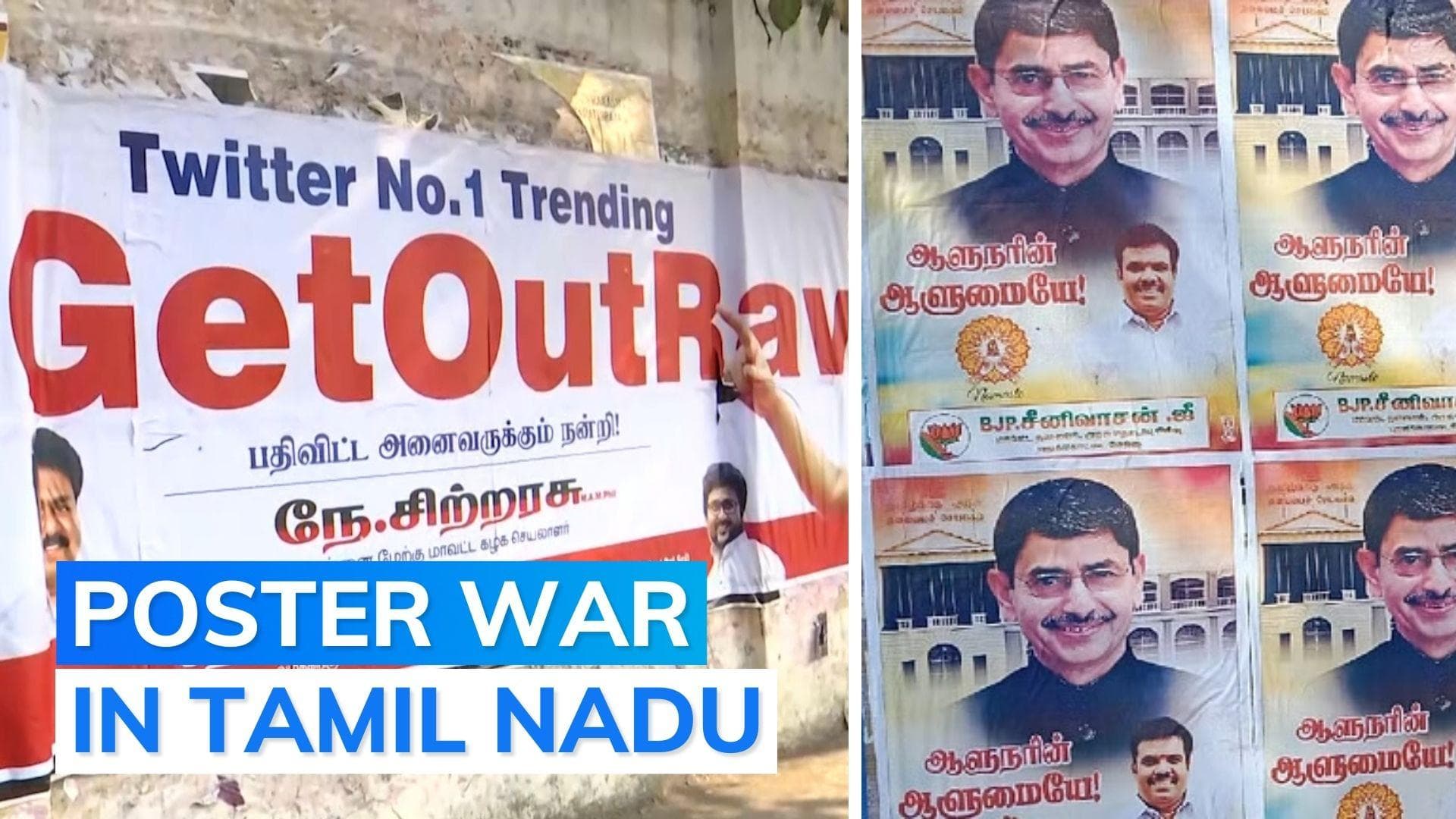 Poster vs poster in Tamil Nadu as DMK and BJP spar over Governor's speech