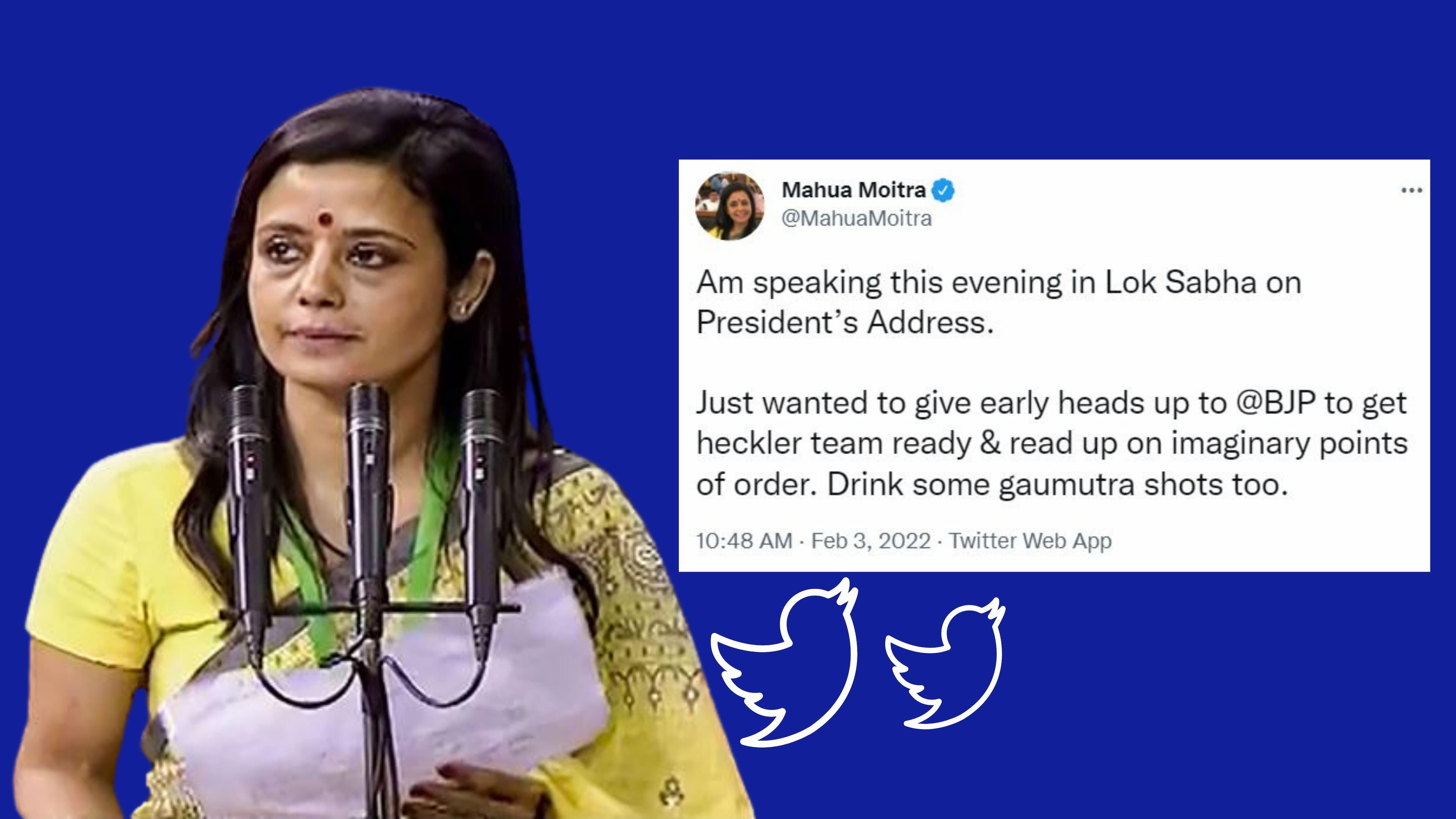  'Drink some gaumutra shots too': TMC MP Mahua Moitra's dare before her Parliament speech