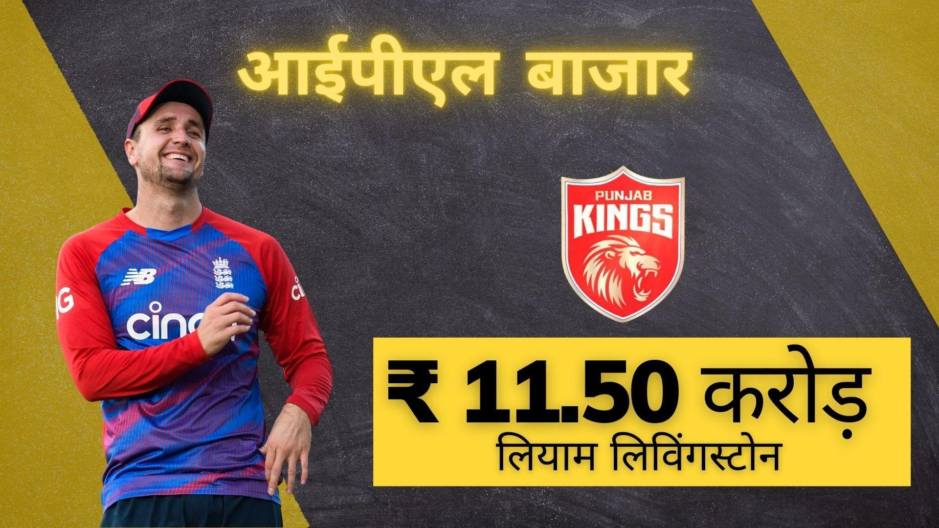 Liam Livingstone पर मेहरबान हुई पंजाब किंग्स, इंग्लिश ऑलराउंडर को 11.50 करोड़ की मोटी रकम में खरीदा