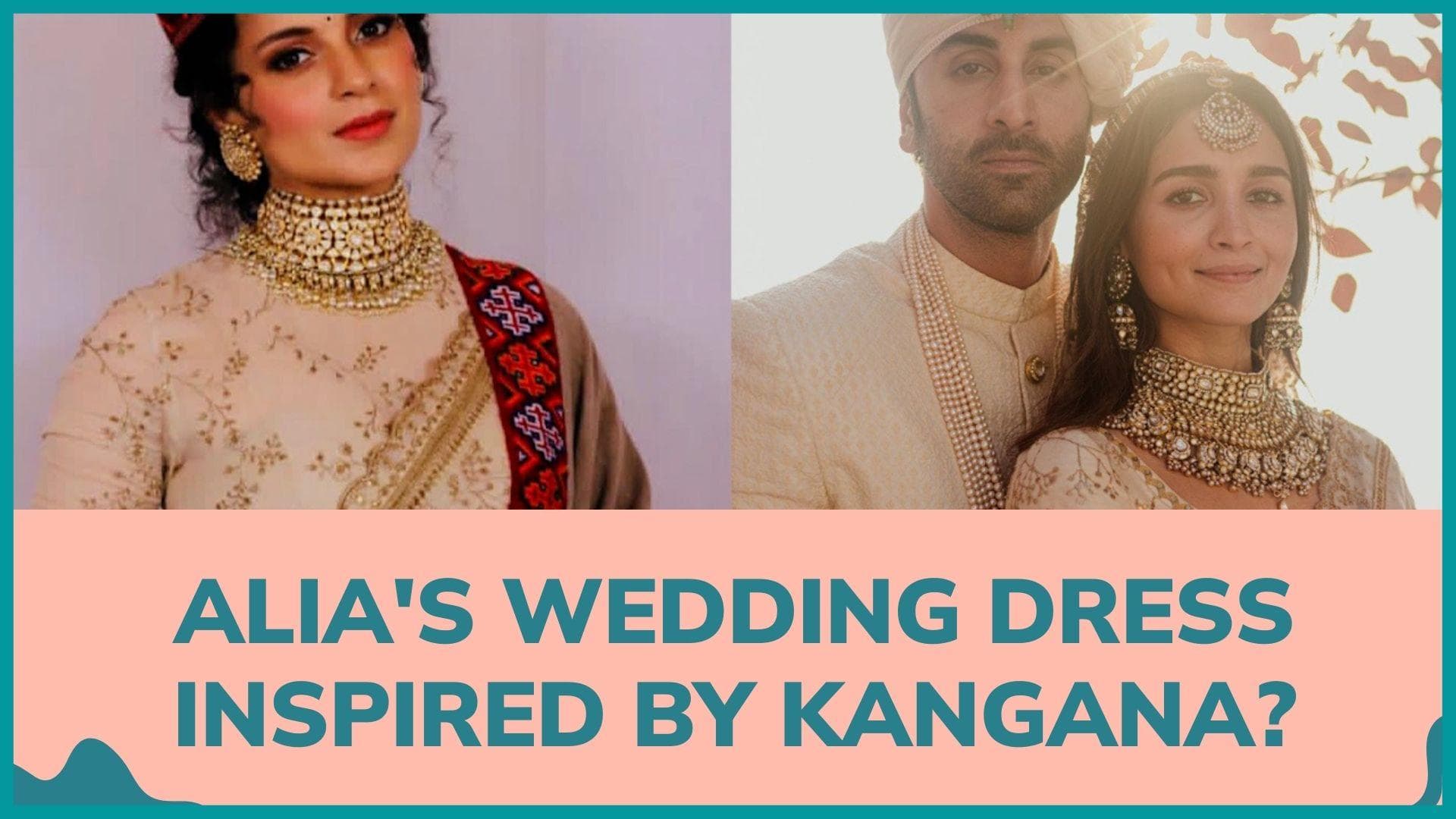 Was Alia Bhatt's Sabyasachi wedding saree inspired by Kangana Ranaut saree? 