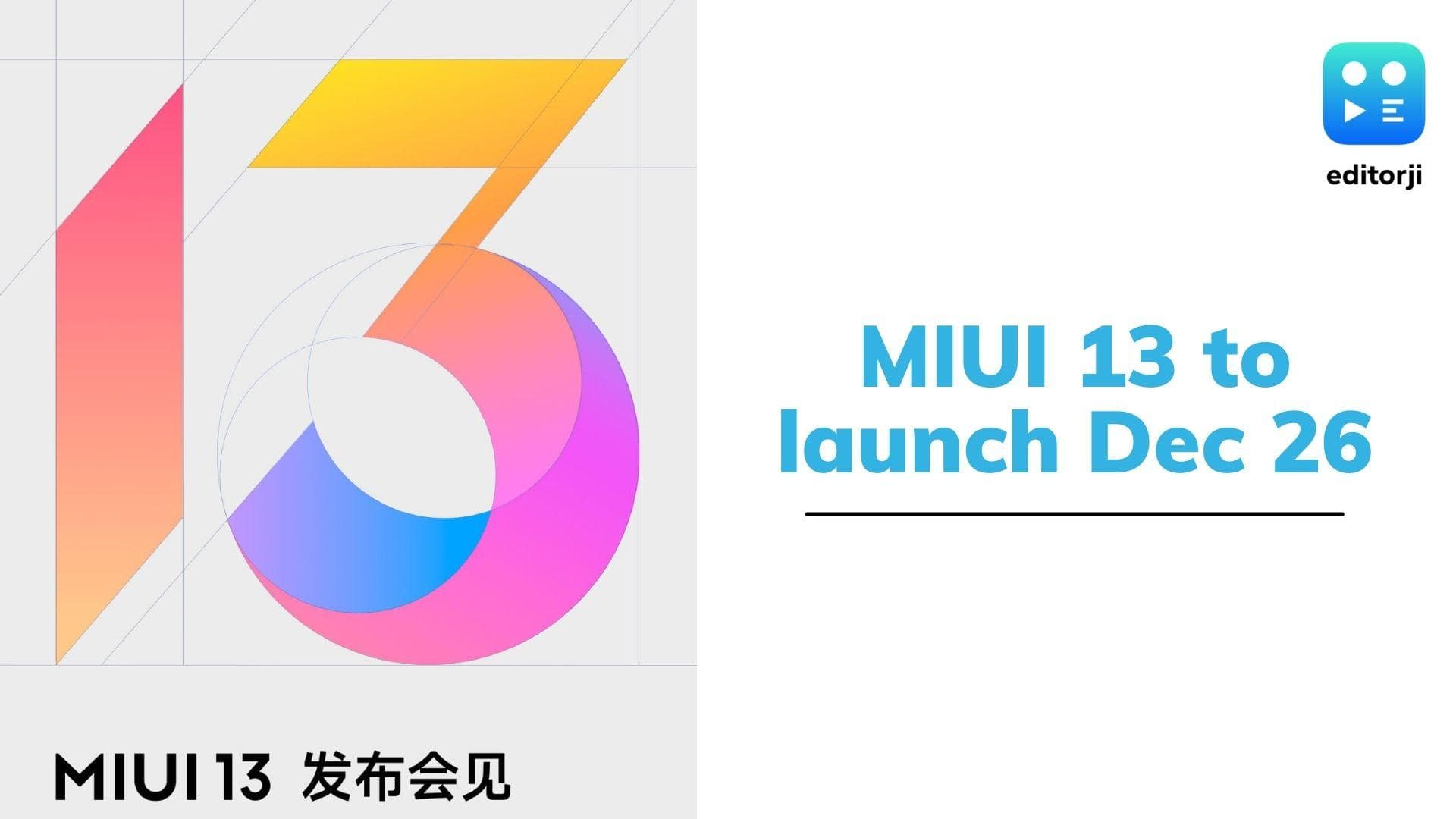 MIUI 13 to launch alongside Xiaomi 12 on December 28