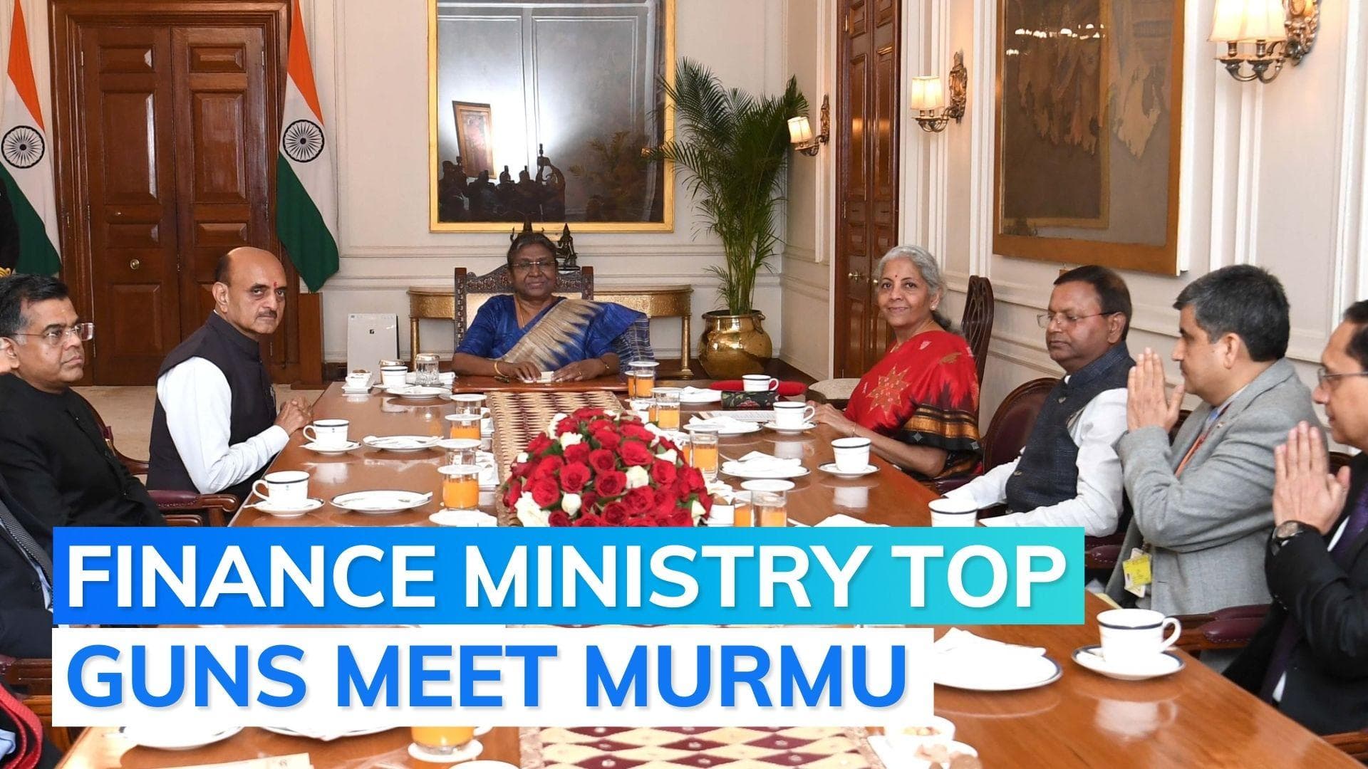 Budget 2023: Finance minister Nirmala Sitharaman meets President Droupadi Murmu before Parliament speech