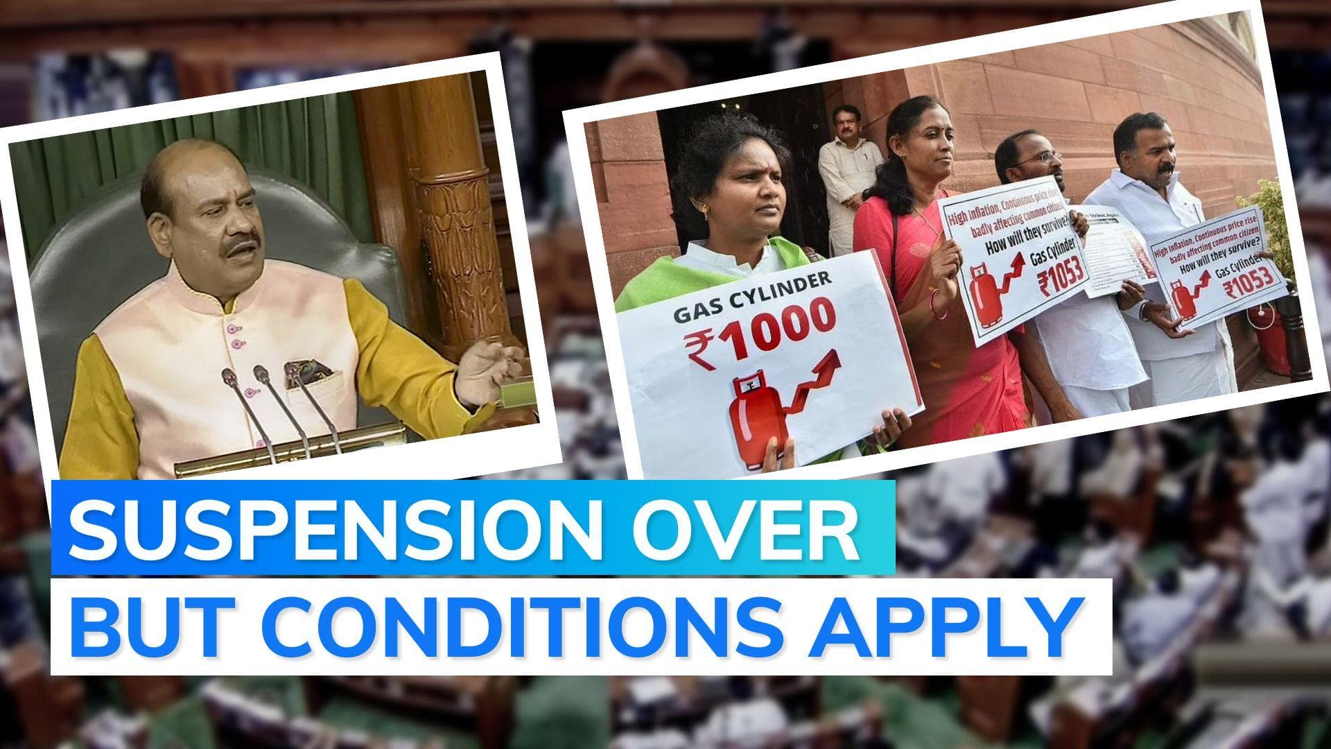 4 Congress MPs' suspension revoked with 'don't bring placards' clause