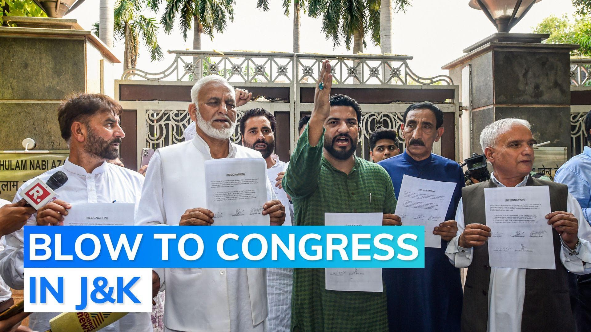 Now, 5 Jammu & Kashmir Congress leaders resign in solidarity with Ghulam Nabi Azad