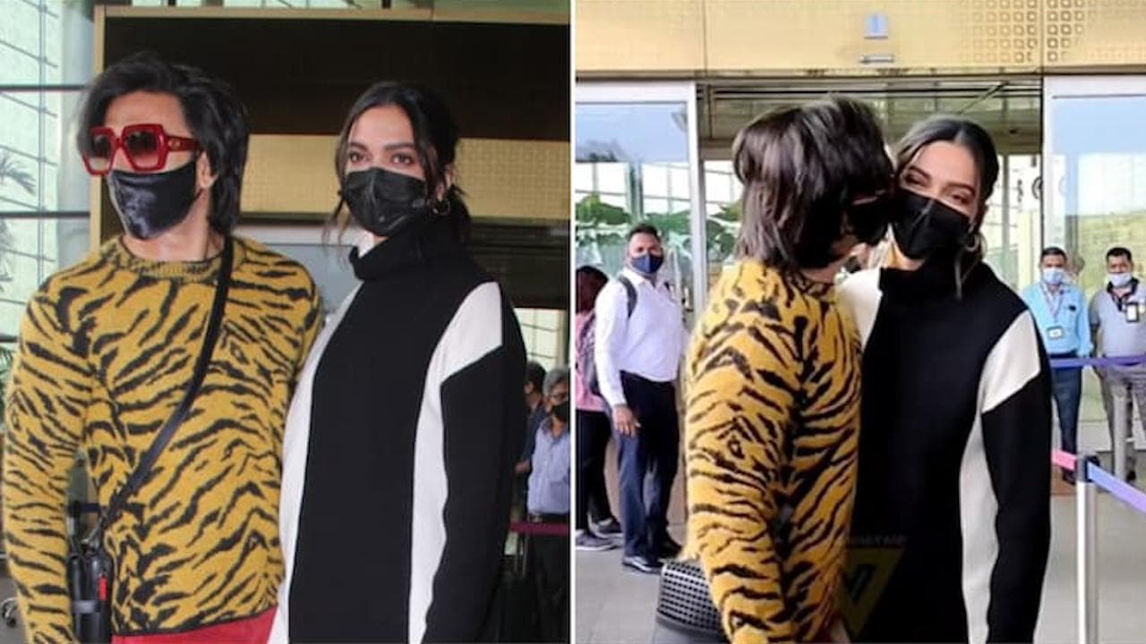 Ranveer Singh kissing Deepika Padukone at the airport will wash away your mid-week blues!