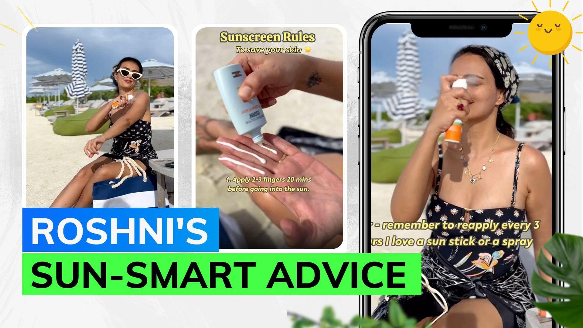 Roshni Chopra shares the thumb rule of applying sunscreen to protect your skin