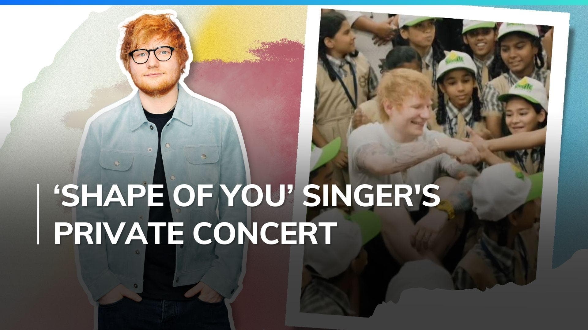 Watch: Ed Sheeran surprises school students in Mumbai, sings with children 