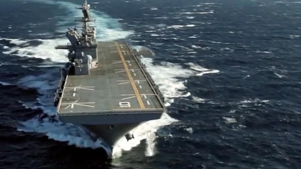 Stills at sea: US Navy tests laser weapon in Mideast waters to counter Yemen rebels