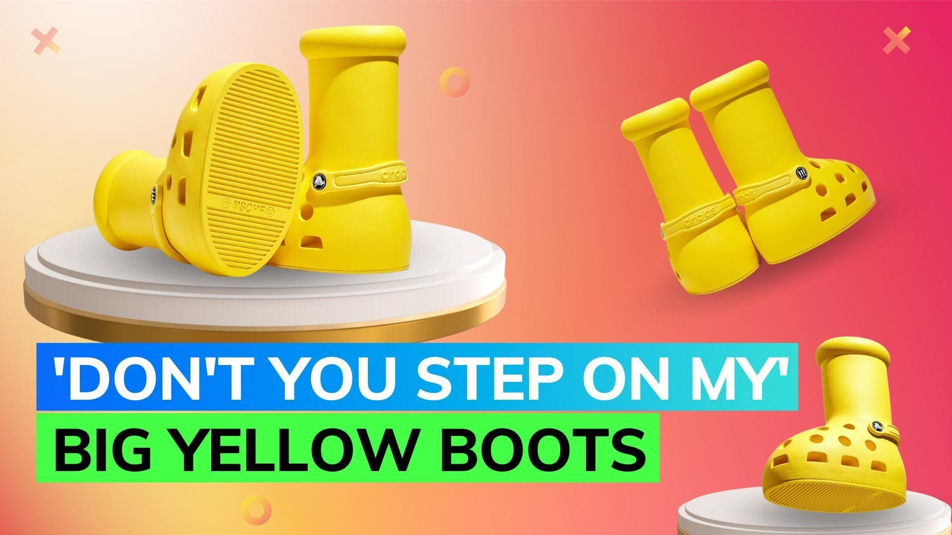 MSCHF & Crocs unveil big yellow boots featuring Paris Hilton, guess the price? 
